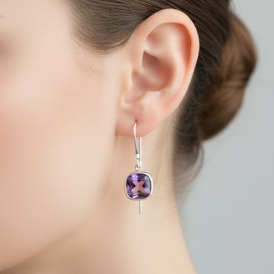 Amethyst Drop Earrings