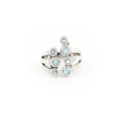 Topaz Split Ring With 7 Stones