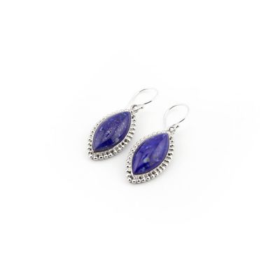 Lapis Lazuli Marquis Drop Earrings