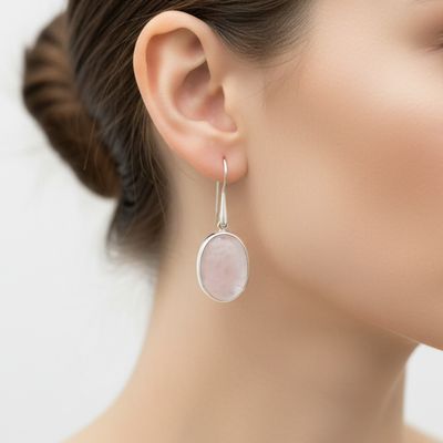 Rose Quartz Drop Earrings