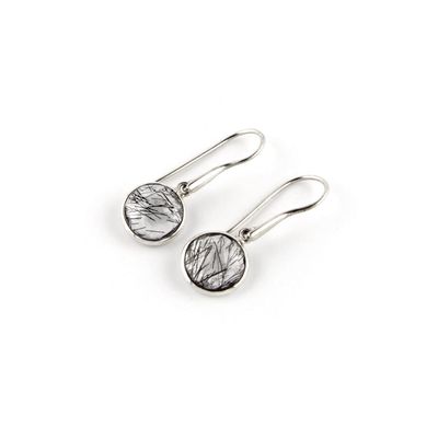Tourmaline In Quartz Briolette Drop Earrings