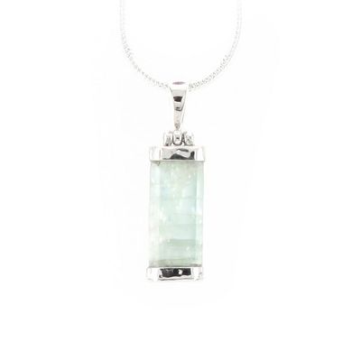 Raw Aquamarine Crystal Pendant