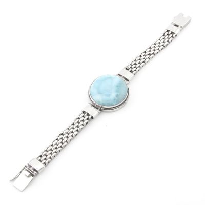 Larimar and Silver Bracelet