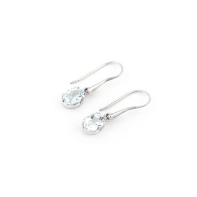 Aquamarine Gemstone Drop Earrings