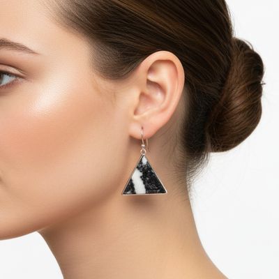 Zebra Jasper Drop Earrings