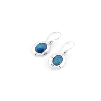 Lightning Ridge Opal Doublet Drop Earrings