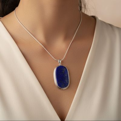 Lapis Lazuli Pendant In Silver