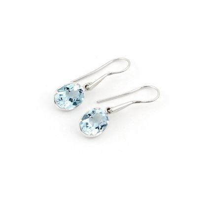 Sky Blue Topaz Briolette Drop Earrings