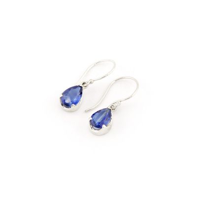 Iolite Gemstone Drop Earrings